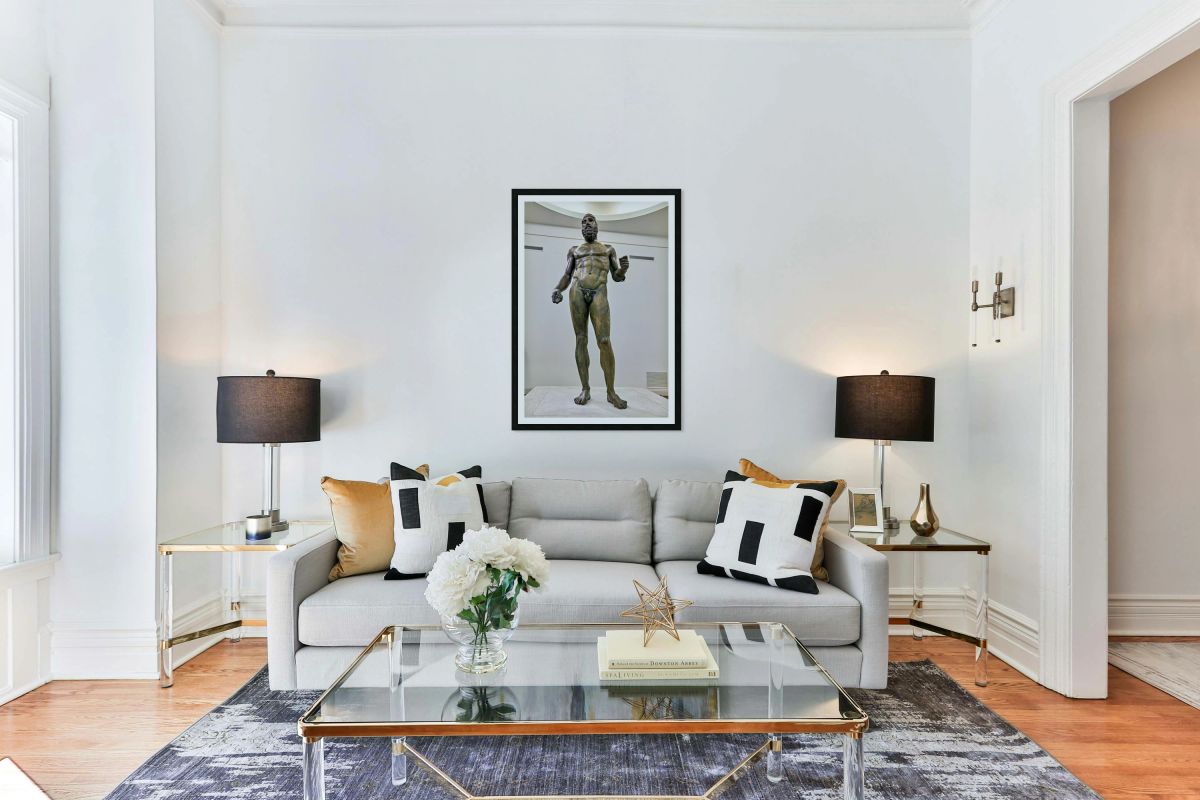 Riace Bronze statue B displayed in Reggio Calabria Museum