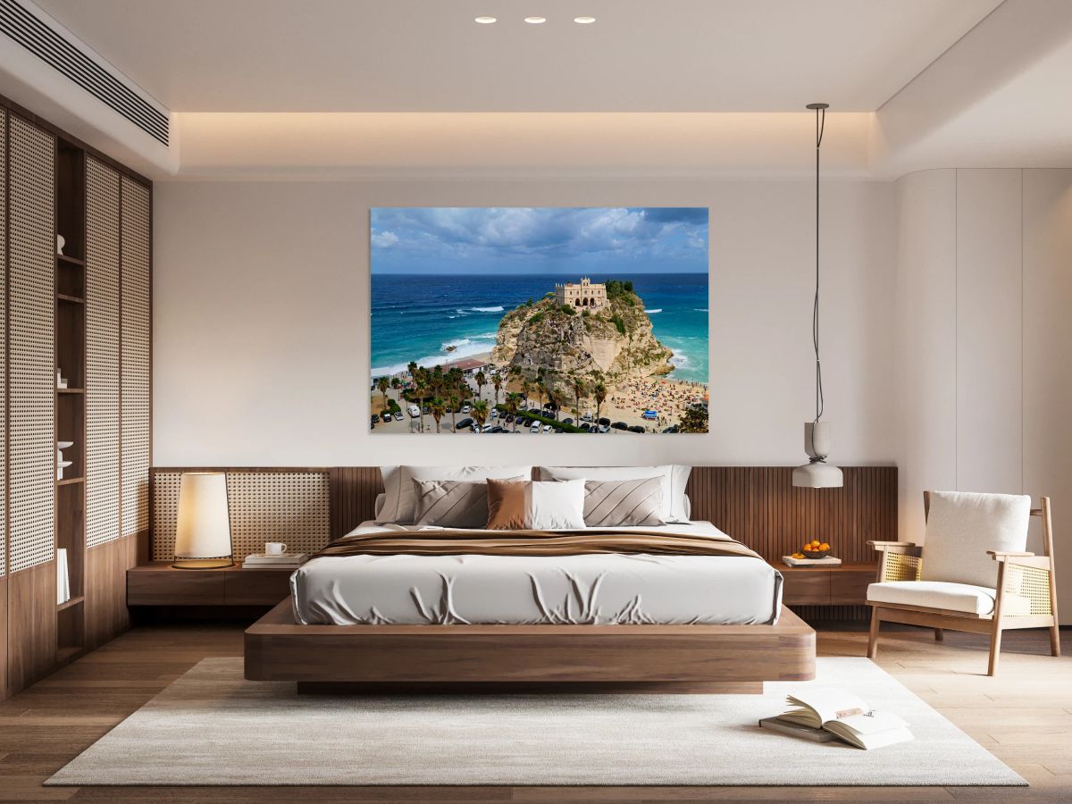 View of Santa Maria dellIsola Monastery in Tropea Calabria Ital