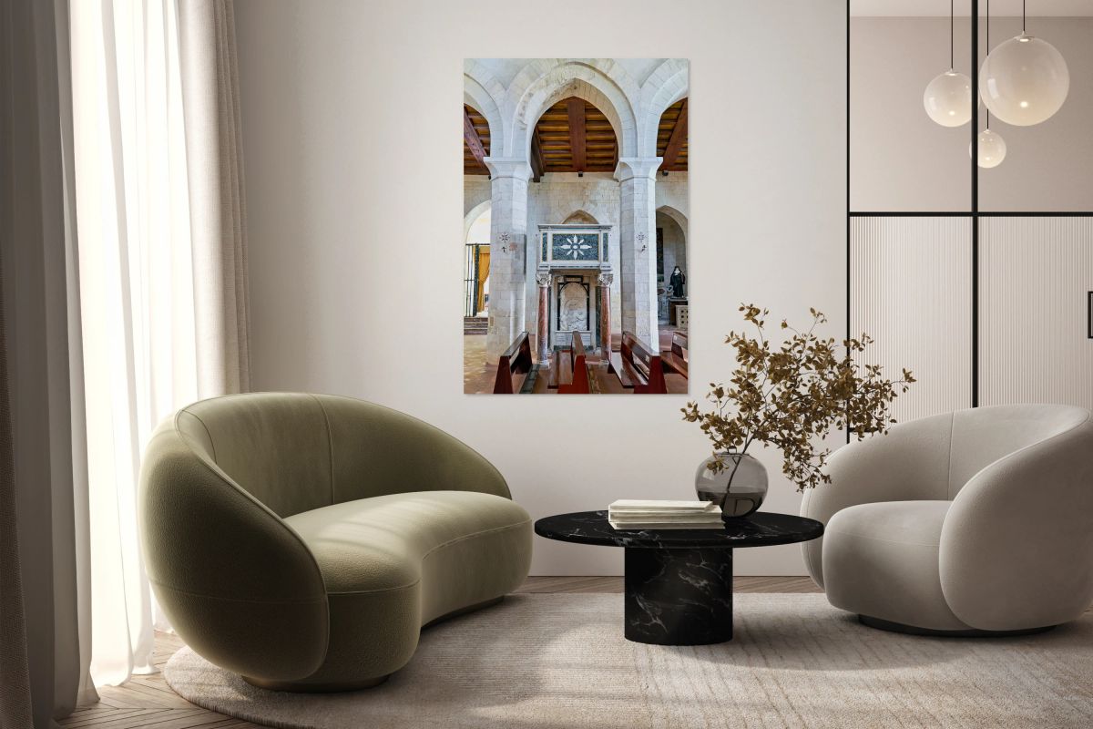 Interior view of the Norman cathedral in Tropea Calabria Italy