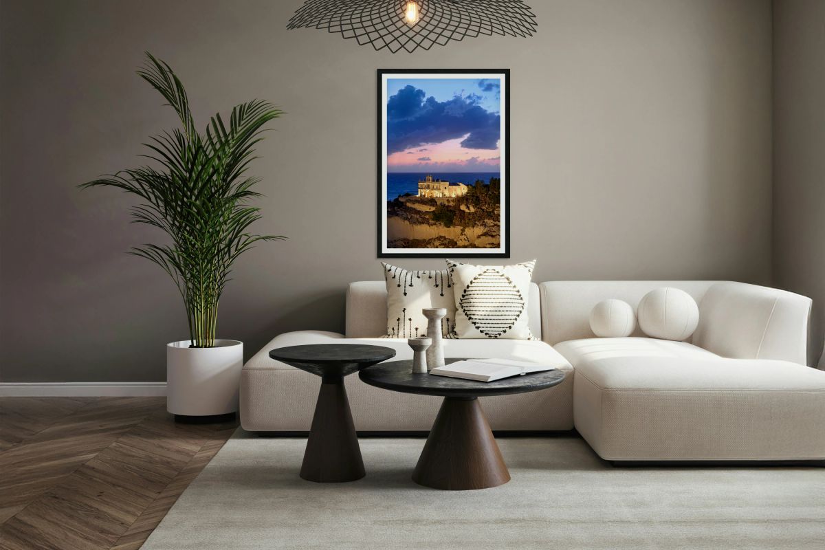 Sunset at the coastal town of Tropea in Calabria Italy