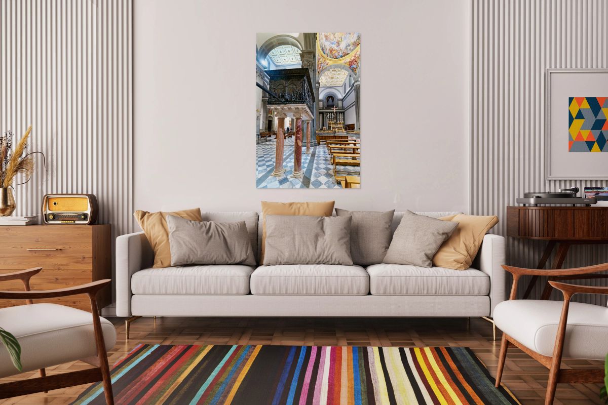 Pulpit in basilica of san lorenzo in florence tuscany italy