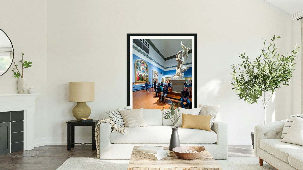 Sculpture of rape of the sabins in gallery of the academy floren