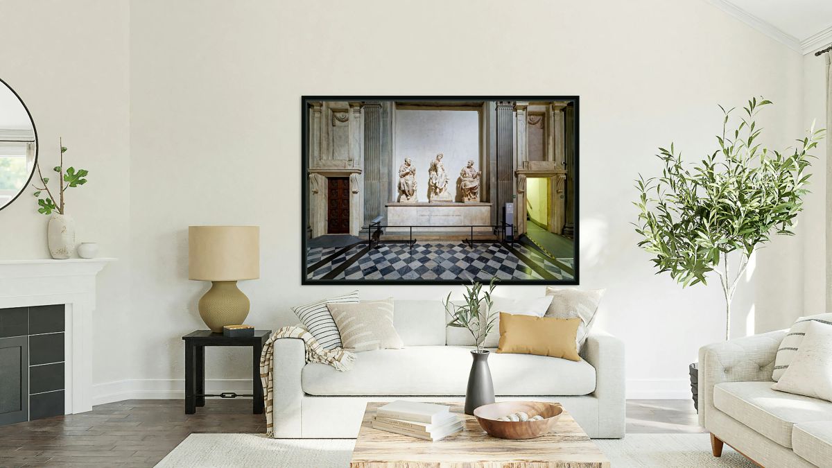 Michelangelos madonna and child in medici chapels florence