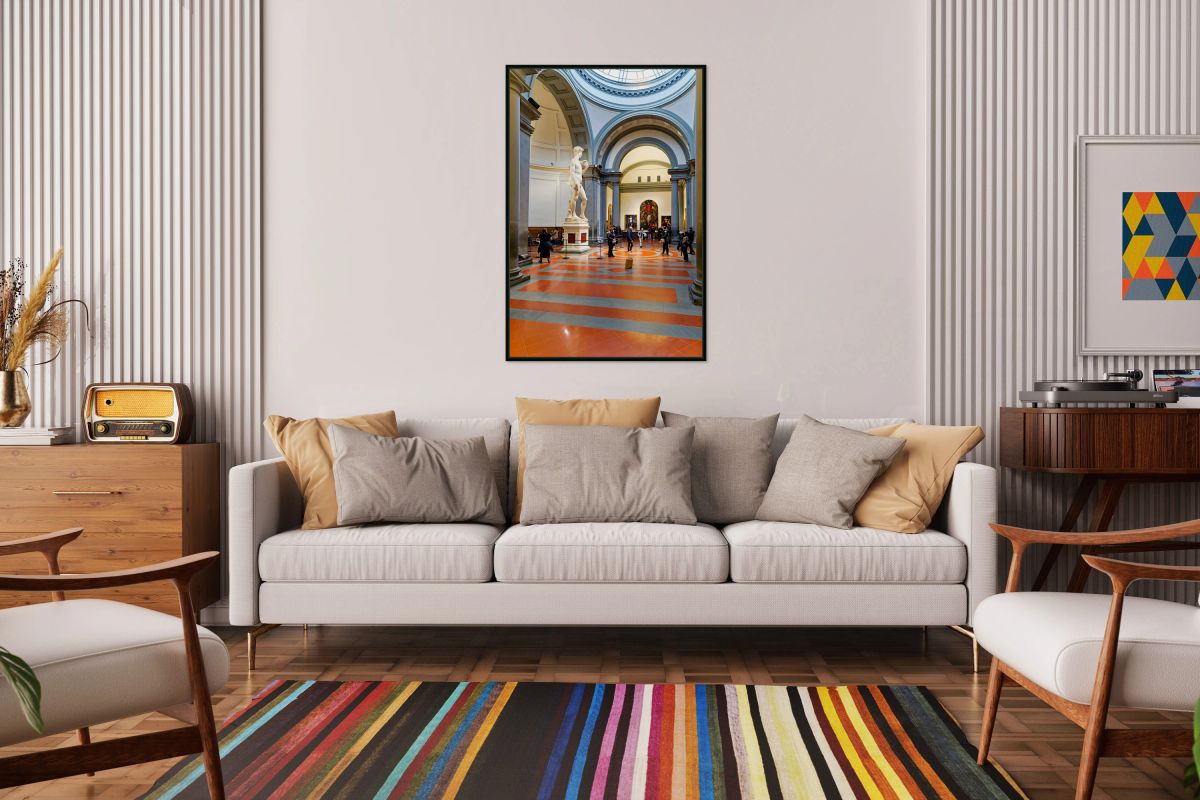 Michelangelos david in the gallery of the academy of florence