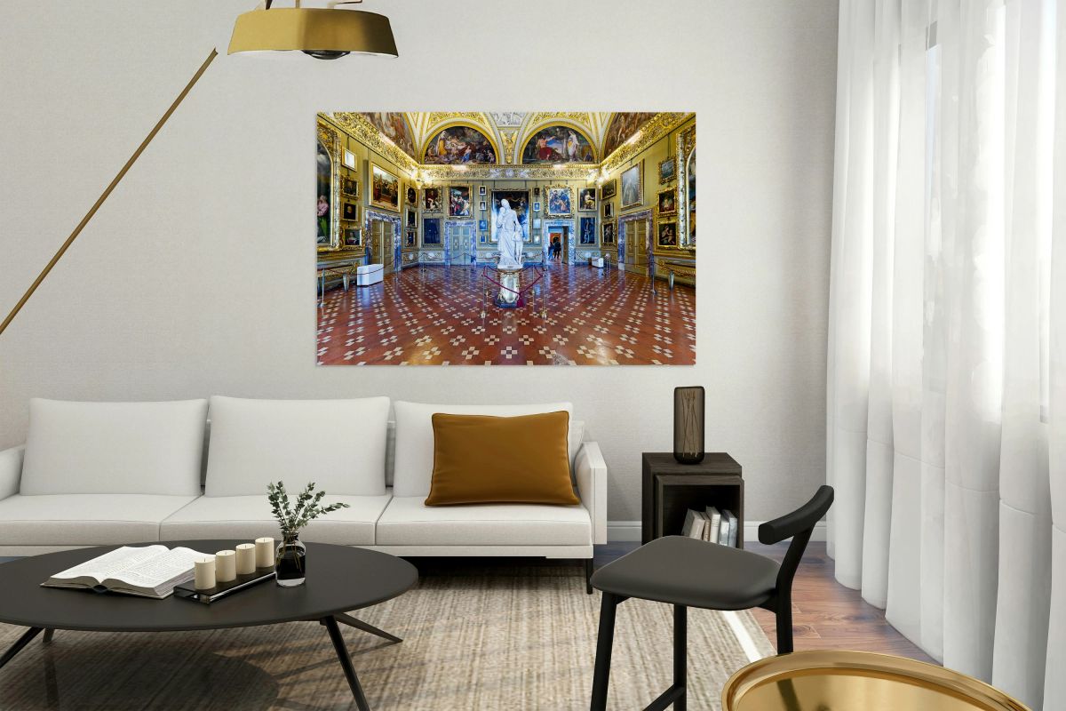 Visit of the palatine gallery in palazzo pitti in florence italy