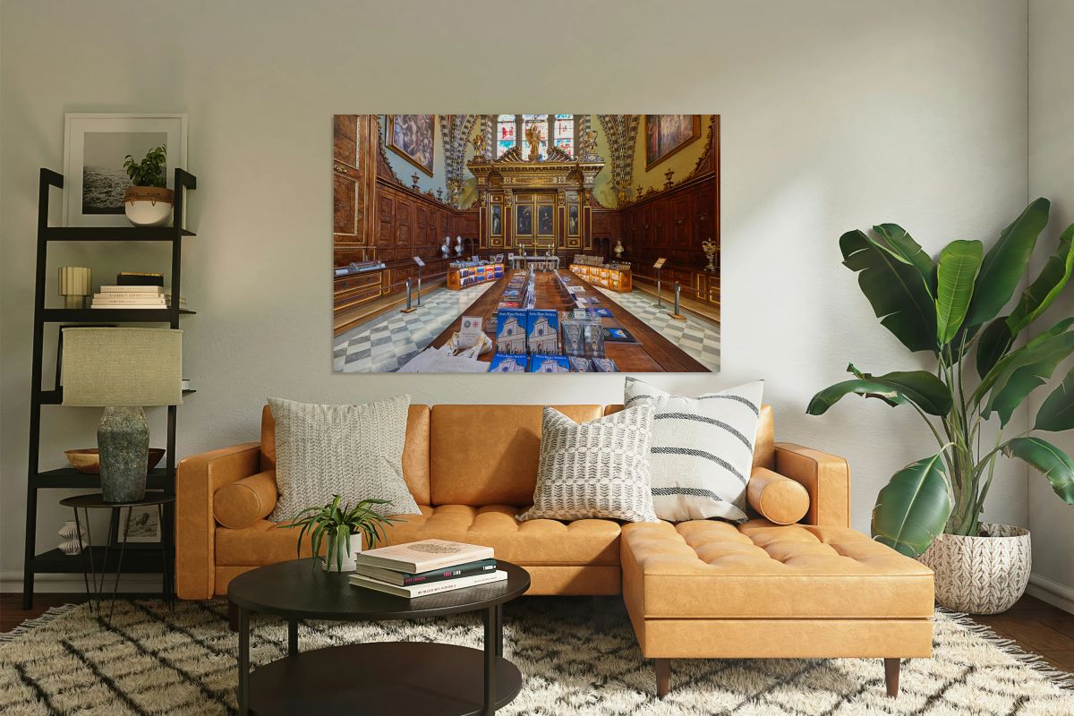 Visitors explore the interior of Santa Maria Novella in Tuscany