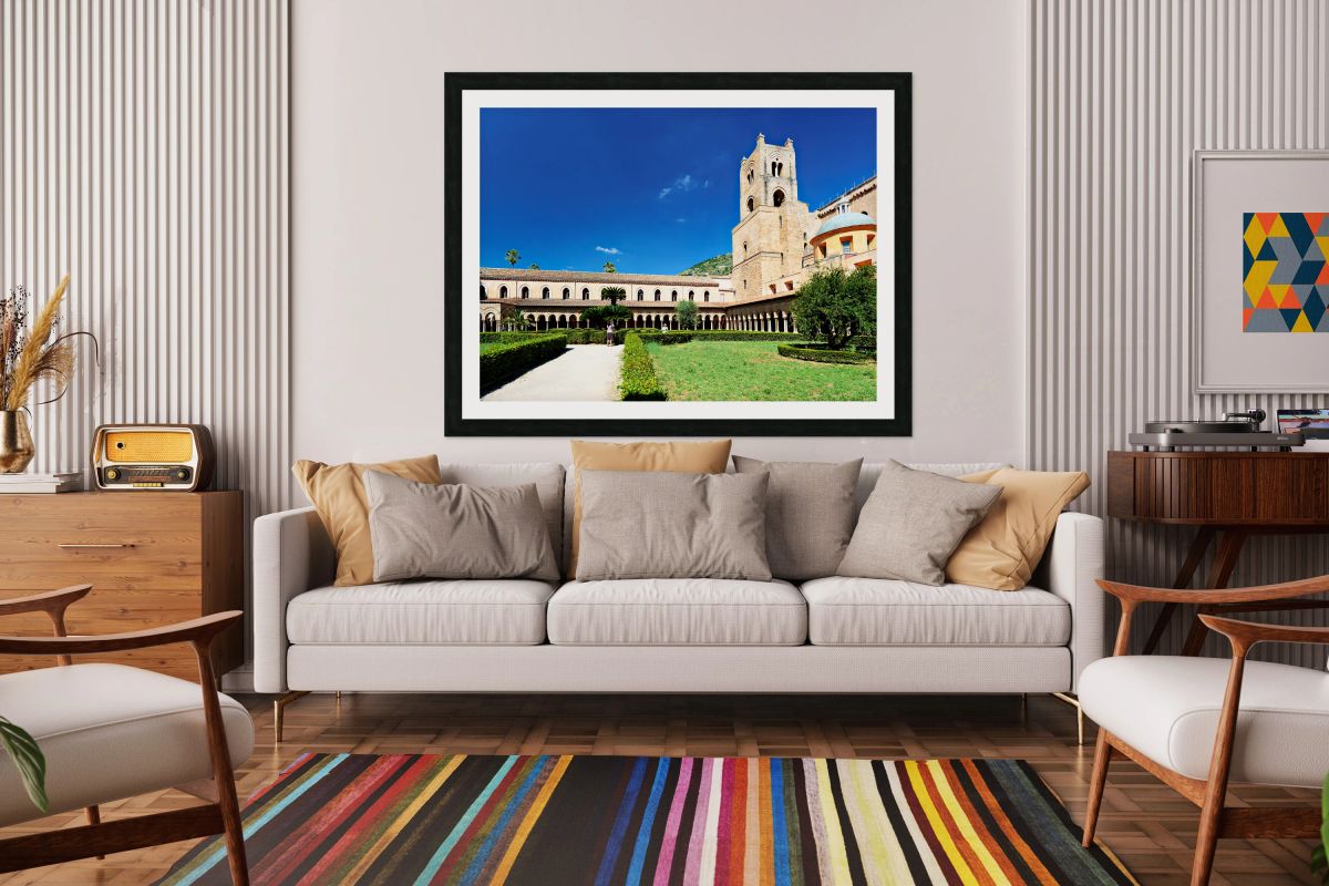 Visit to Duomo di Monreale in Palermo Sicily on a sunny day