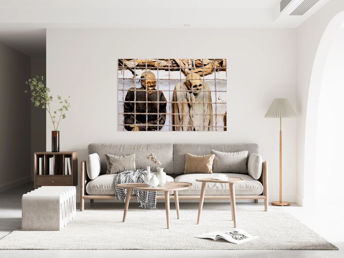 Visitors see mummies in Capuchin Catacombs in Palermo Sicily