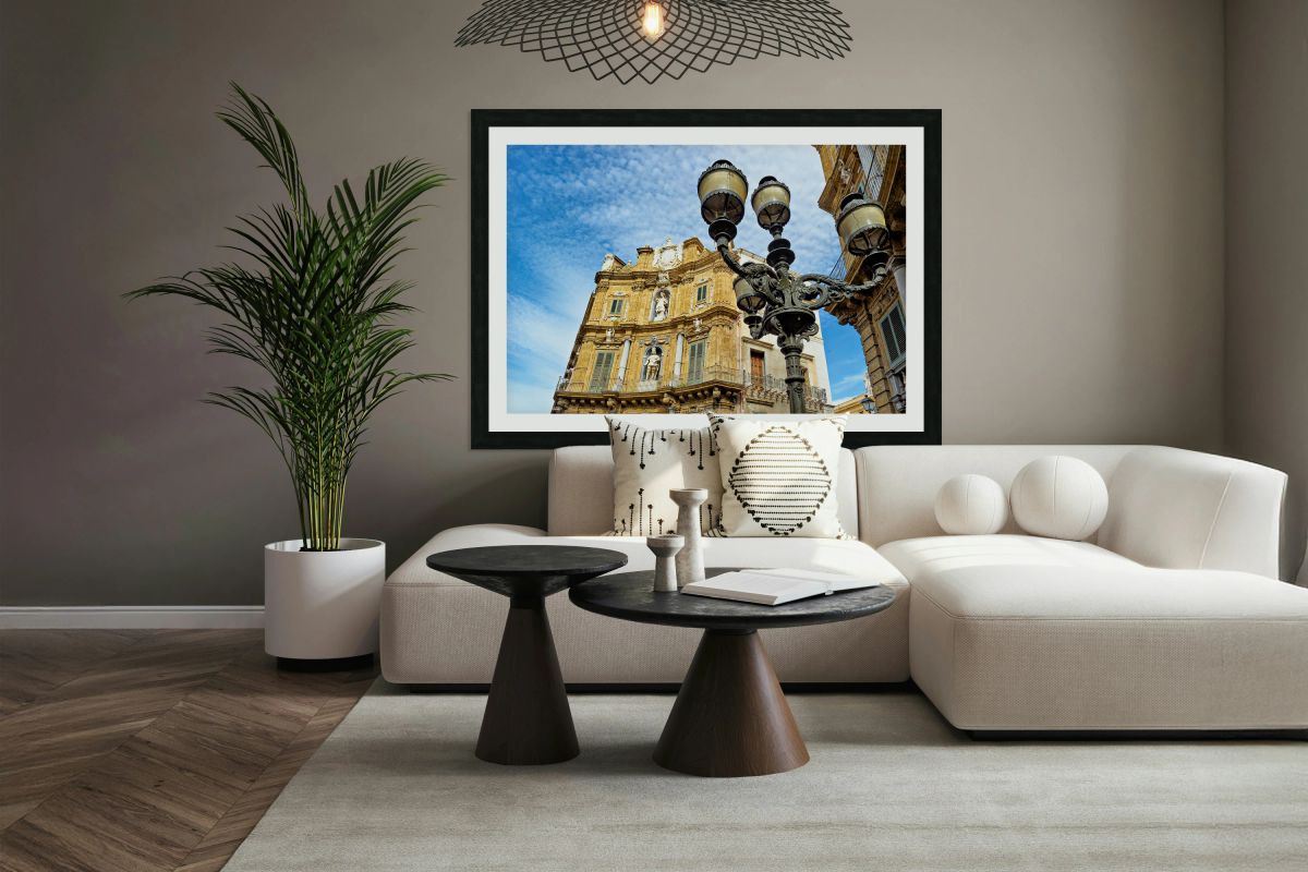 Discovering Quattro Canti in Palermo Sicily on a clear day