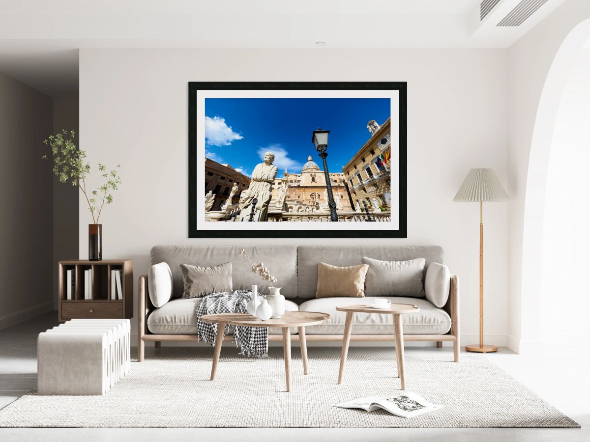 Discover Piazza Pretorias fountain and statues in Palermo