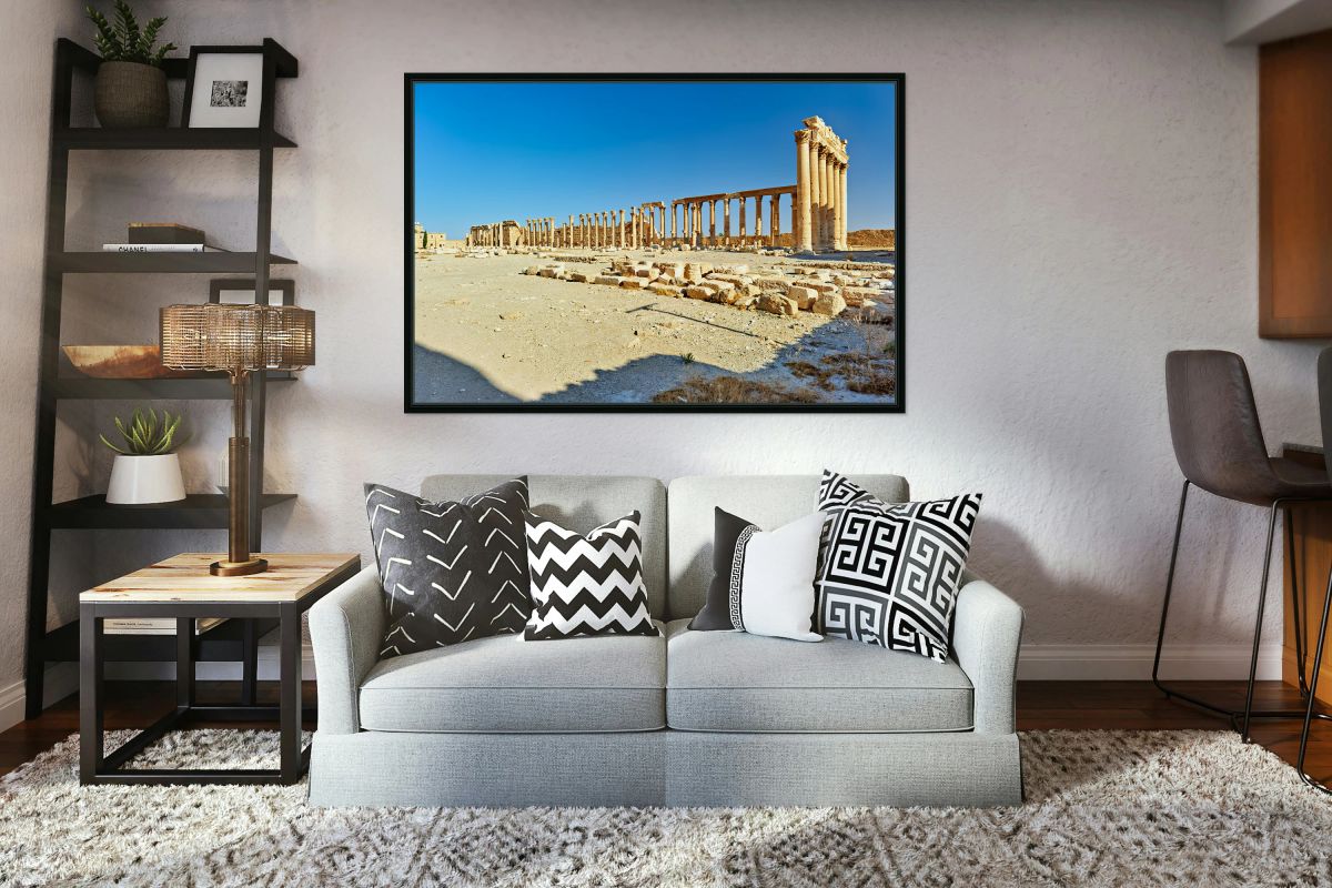 Exploring the ancient city of Palmyra in Syria near the Temple o