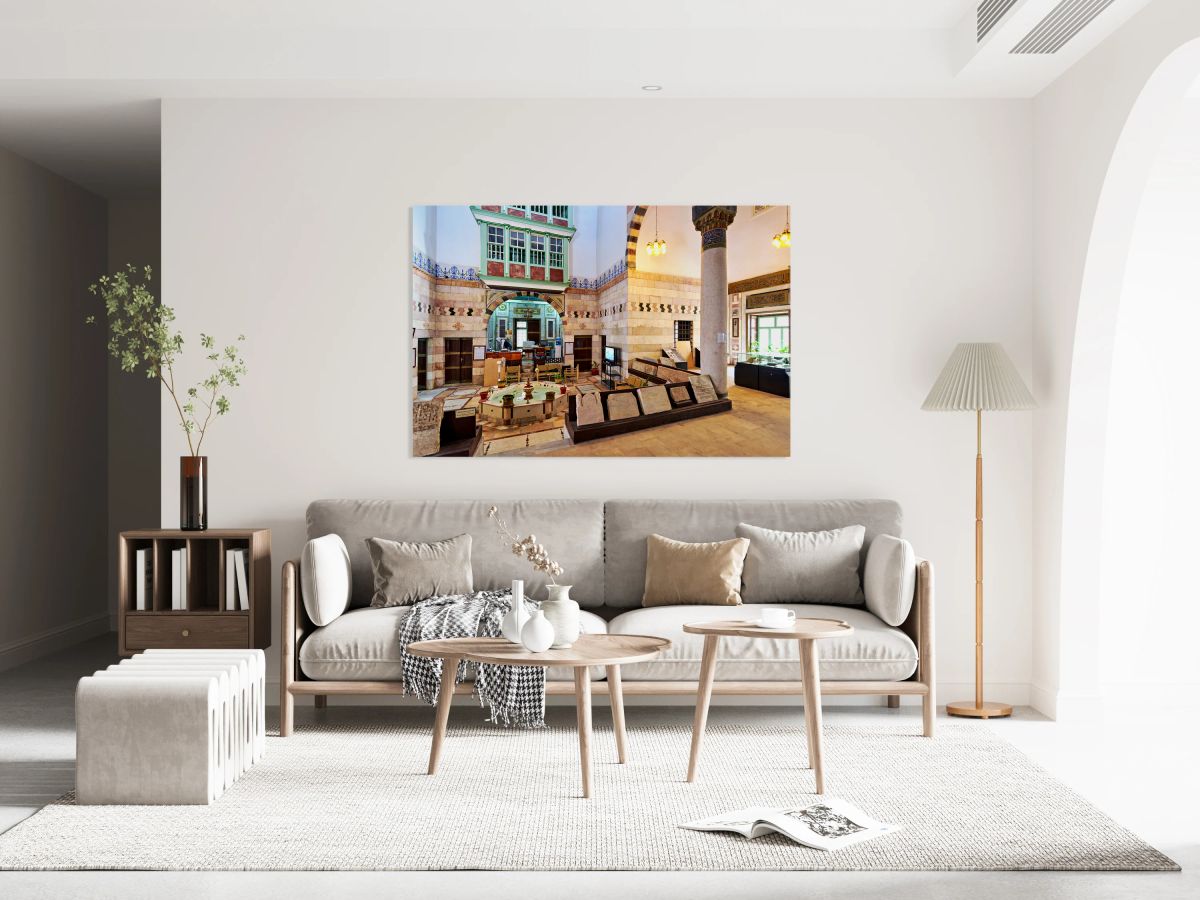 People explore Al Khatt Al Arabi Arabic Calligraphy Museum in Da