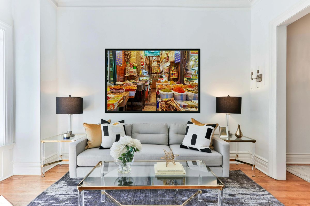 Market scene in Al Hamidiyah Souq in Damascus at midday