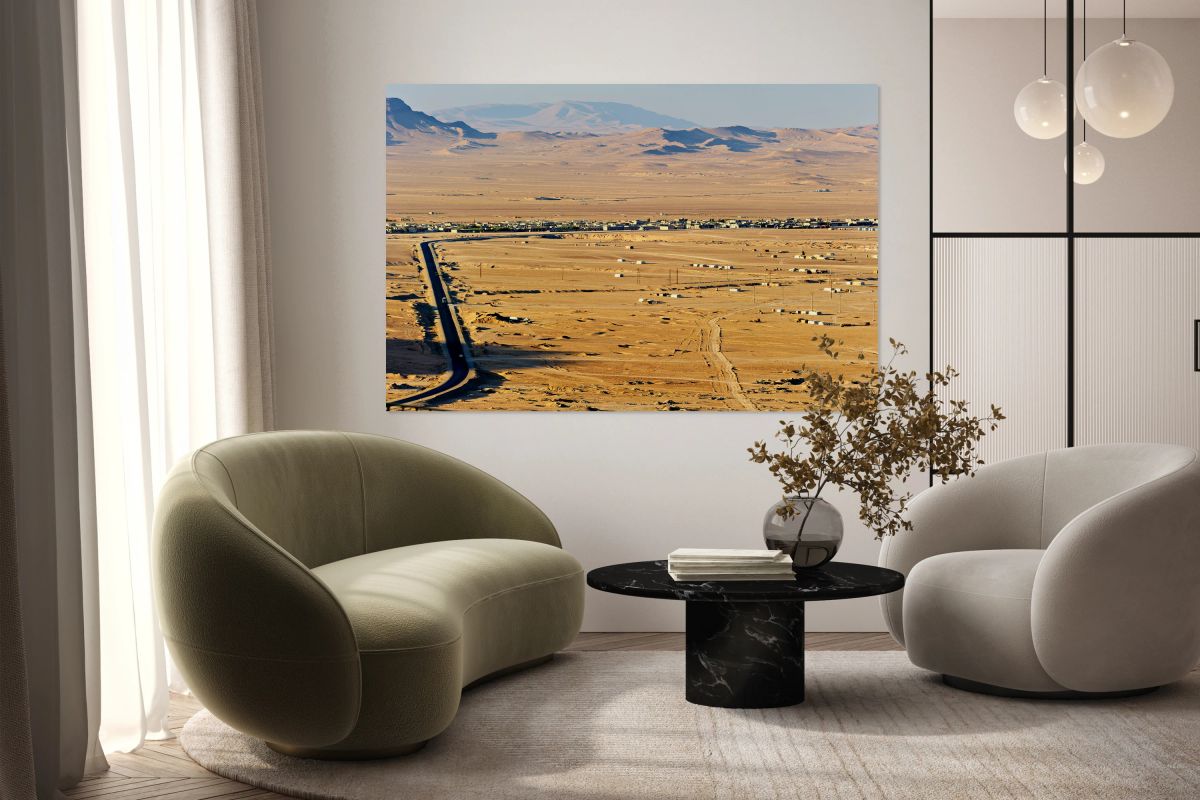 View of Palmyra new town in Syria showing landscape and roads