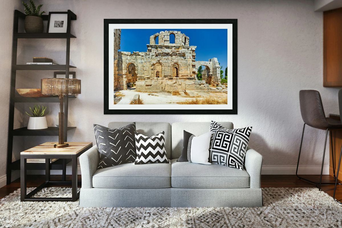 Church of Saint Simeon Stylites in Syria shows ancient stone rui