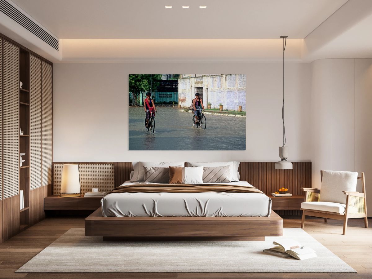 Heavy rain creates flooded streets in Mandalay Myanmar