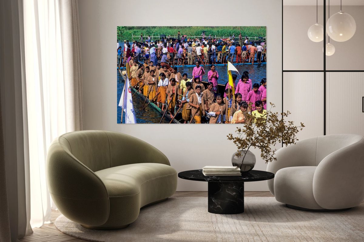 Celebration at Inle Lake during the festival in Myanmar