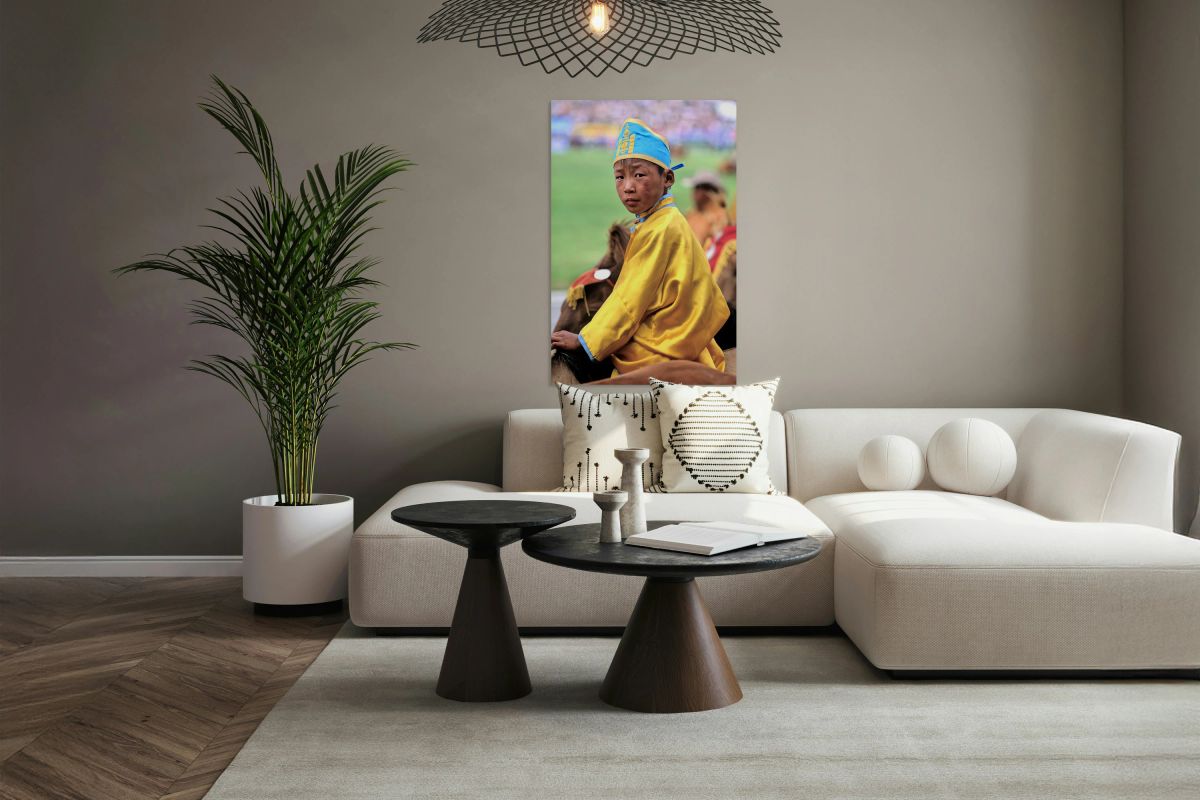 Young horse rider at Naadam festival in Ulaanbaatar Mongolia