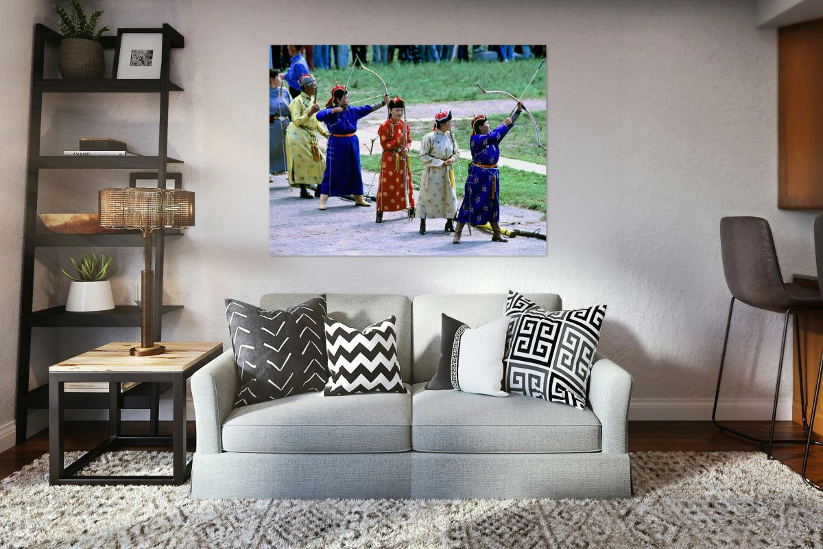 Archery competition at Naadam festival in Ulaanbaatar