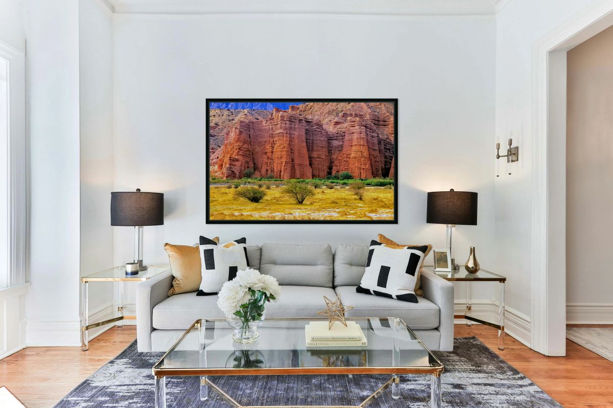 Red rock formations in Quebrada de las Conchas near Cafayate