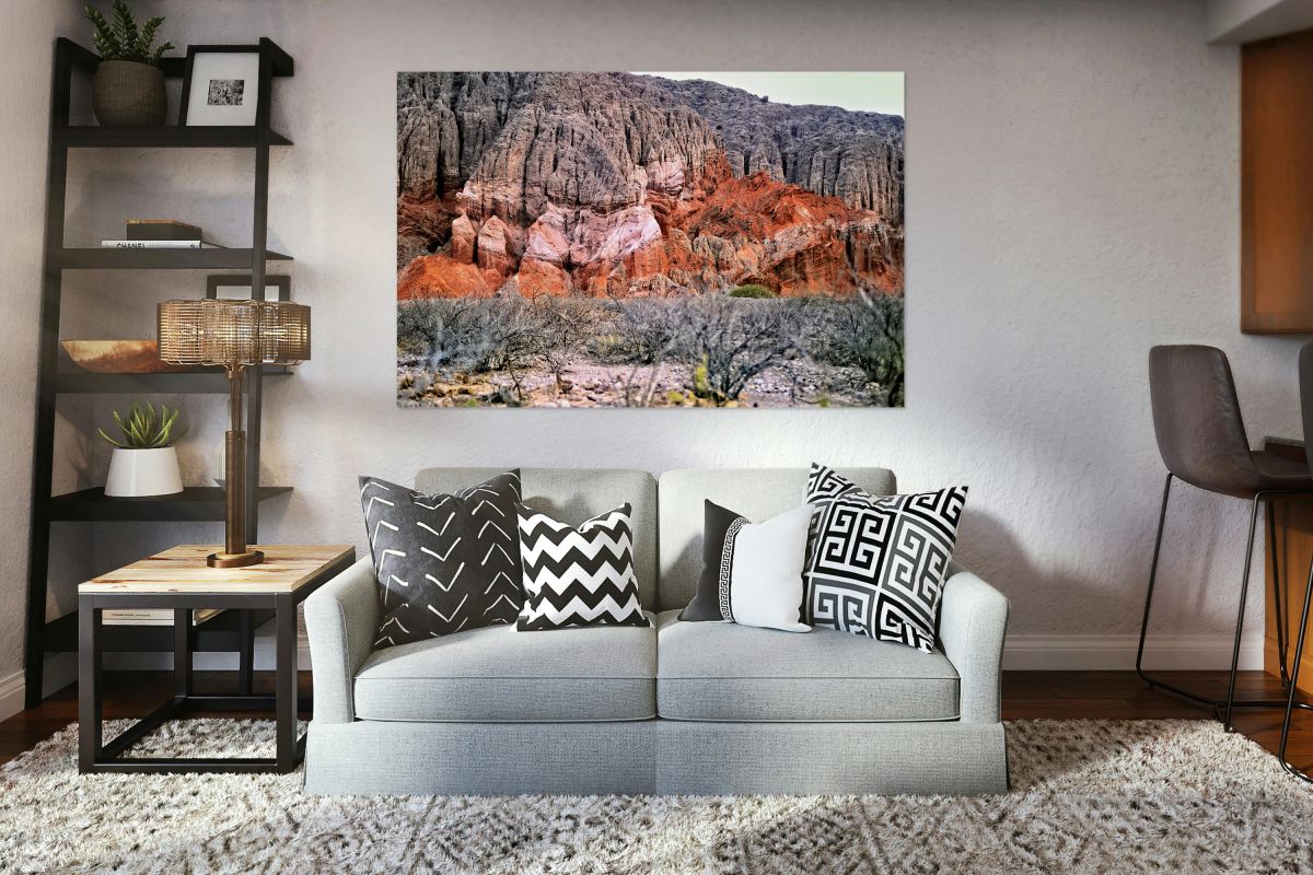 Colorful eroded rock formations in Quebrada de las Conchas Arge