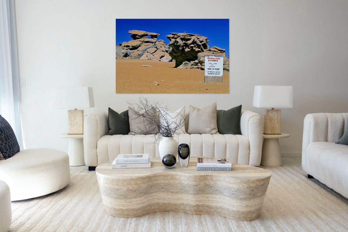 Unique desert rock formations including the Stone Tree.