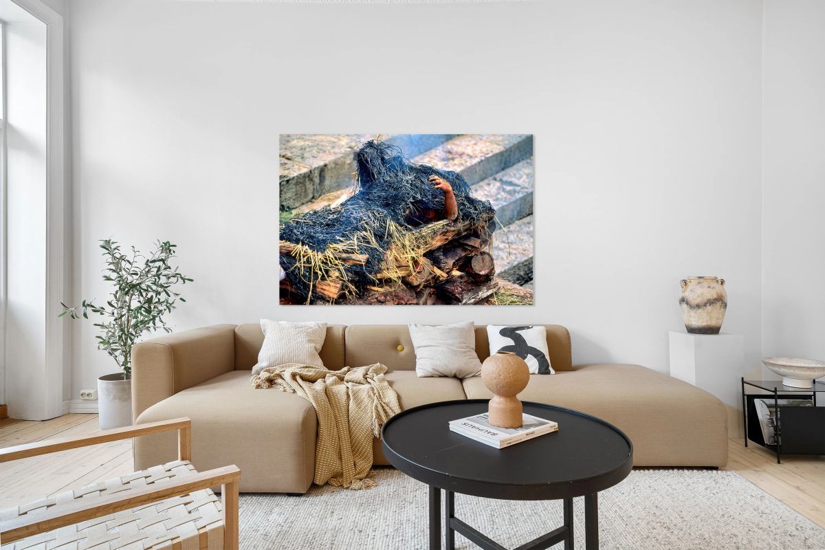 Cremation ceremony at Pashupatinath in Kathmandu Nepal