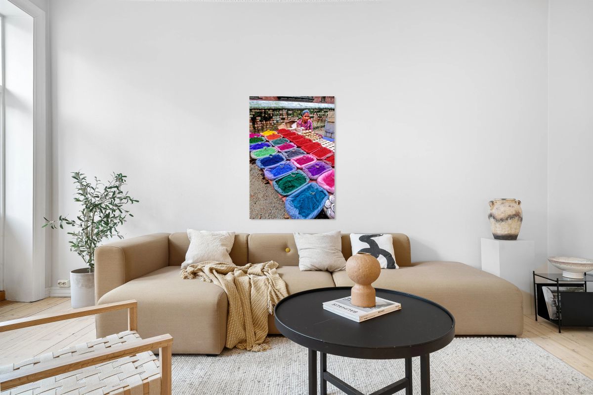 Colorful powders for sale at Pashupatinath in Kathmandu Nepal