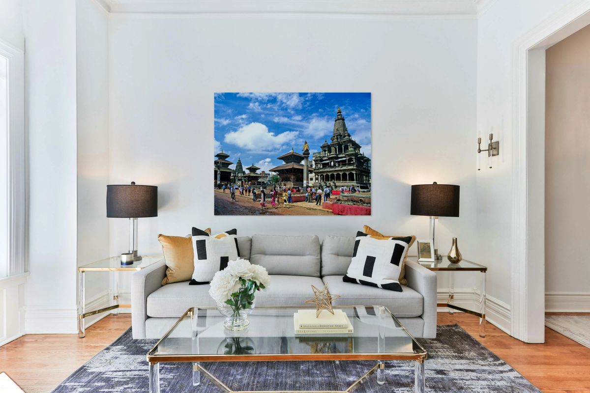 Exploring Kathmandu Durbar Square in Nepal during a sunny day