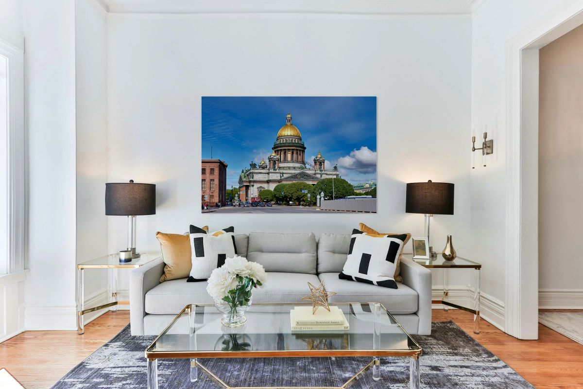 Saint Isaacs Cathedral stands in Saint Petersburg Russia