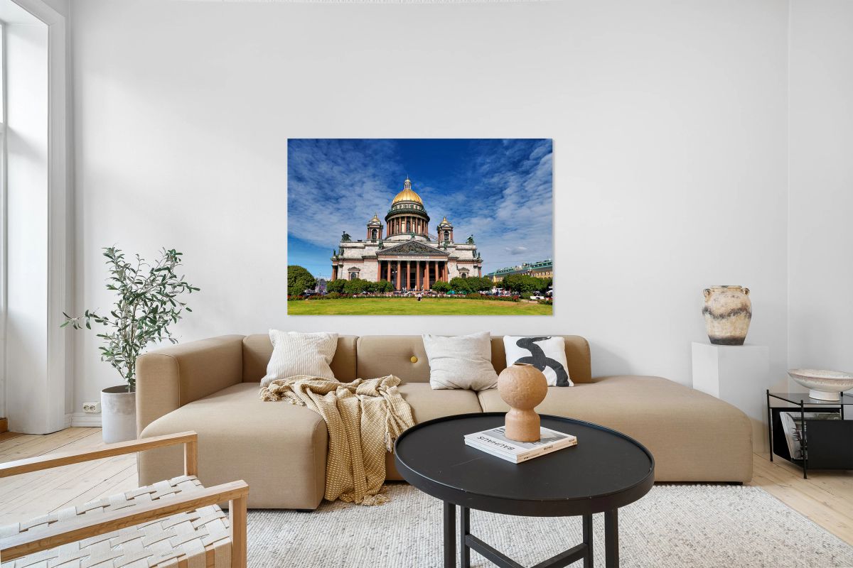 Saint Isaacs Cathedral in Saint Petersburg on a sunny day