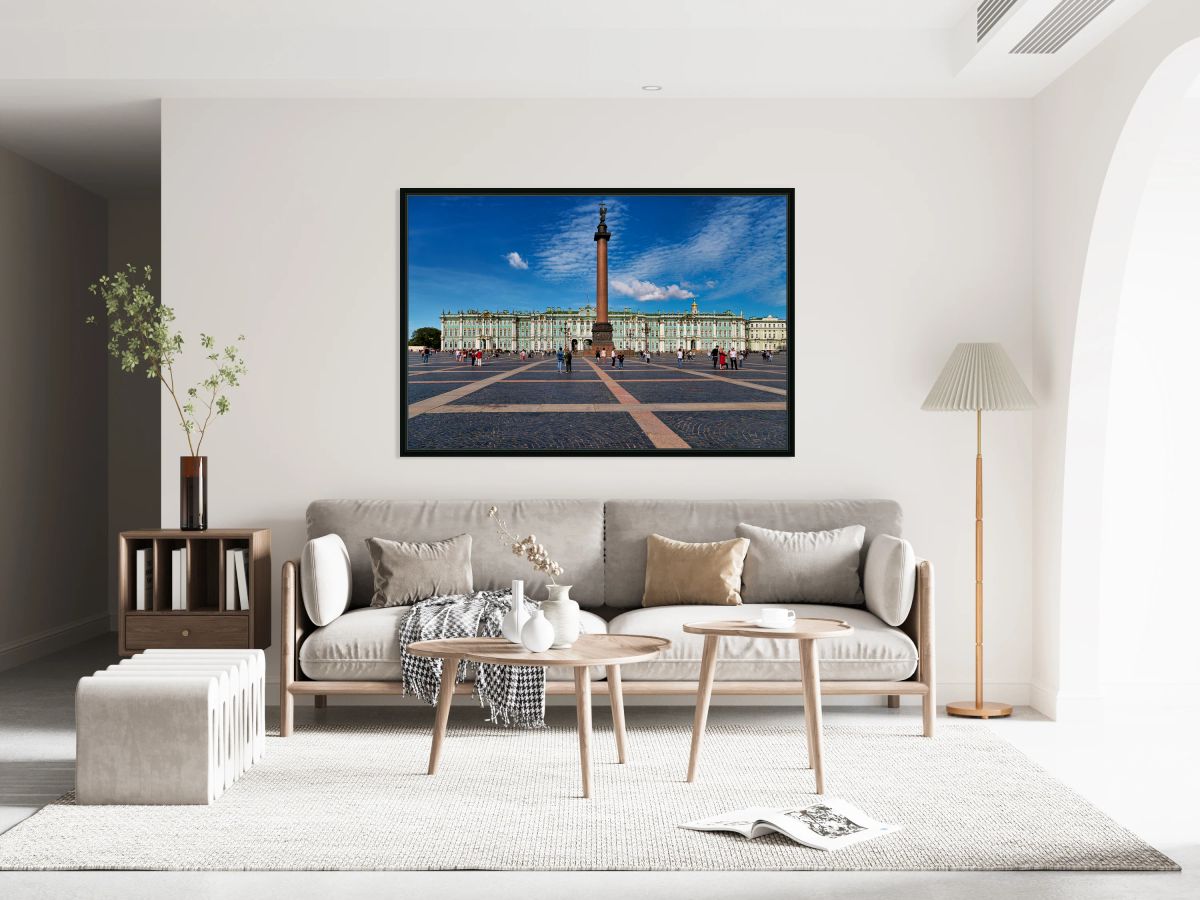 Visitors enjoy the Winter Palace in St. Petersburg Russia