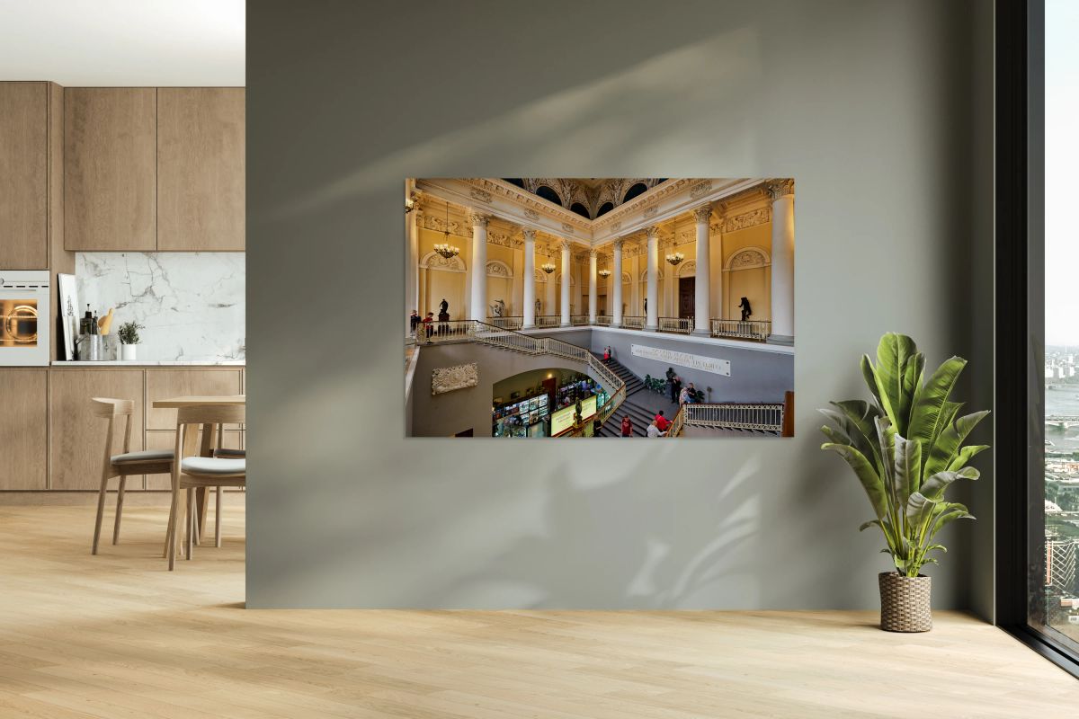 Visitors wander the Russian Museum in St. Petersburg