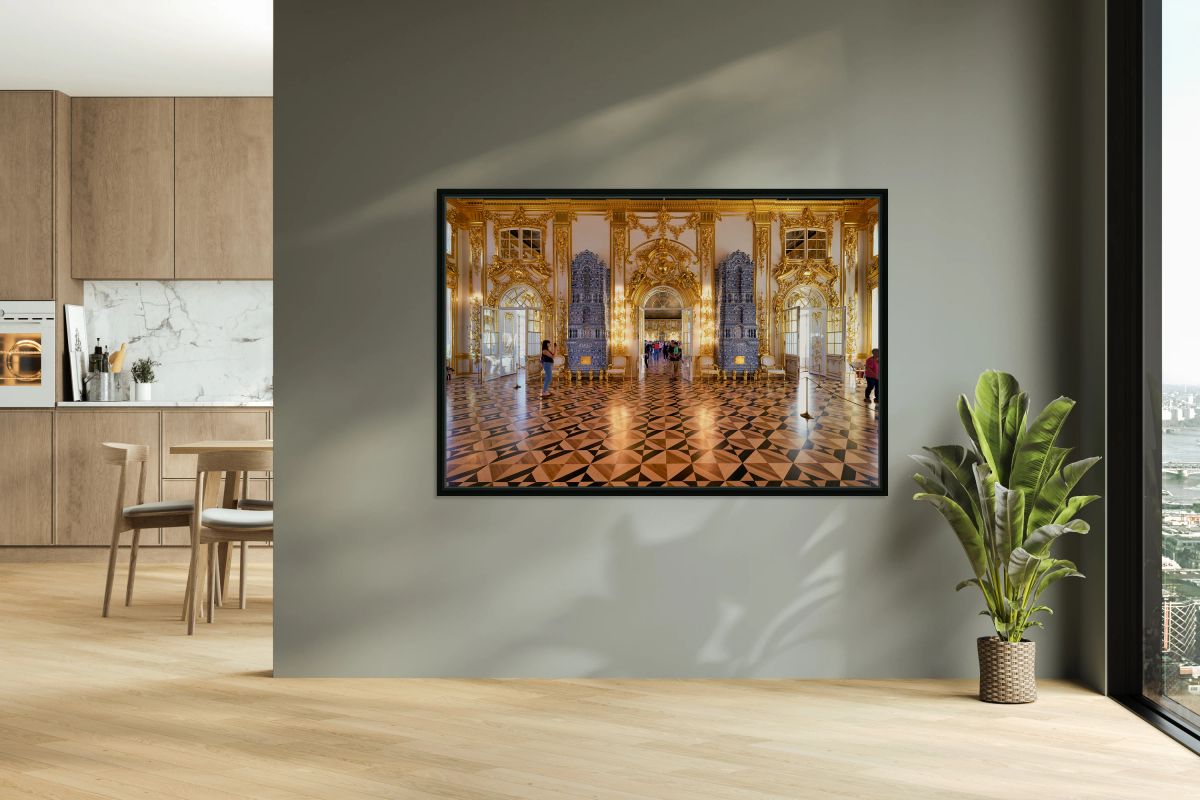 Visitors explore Catherine Palace in Saint Petersburg Russia