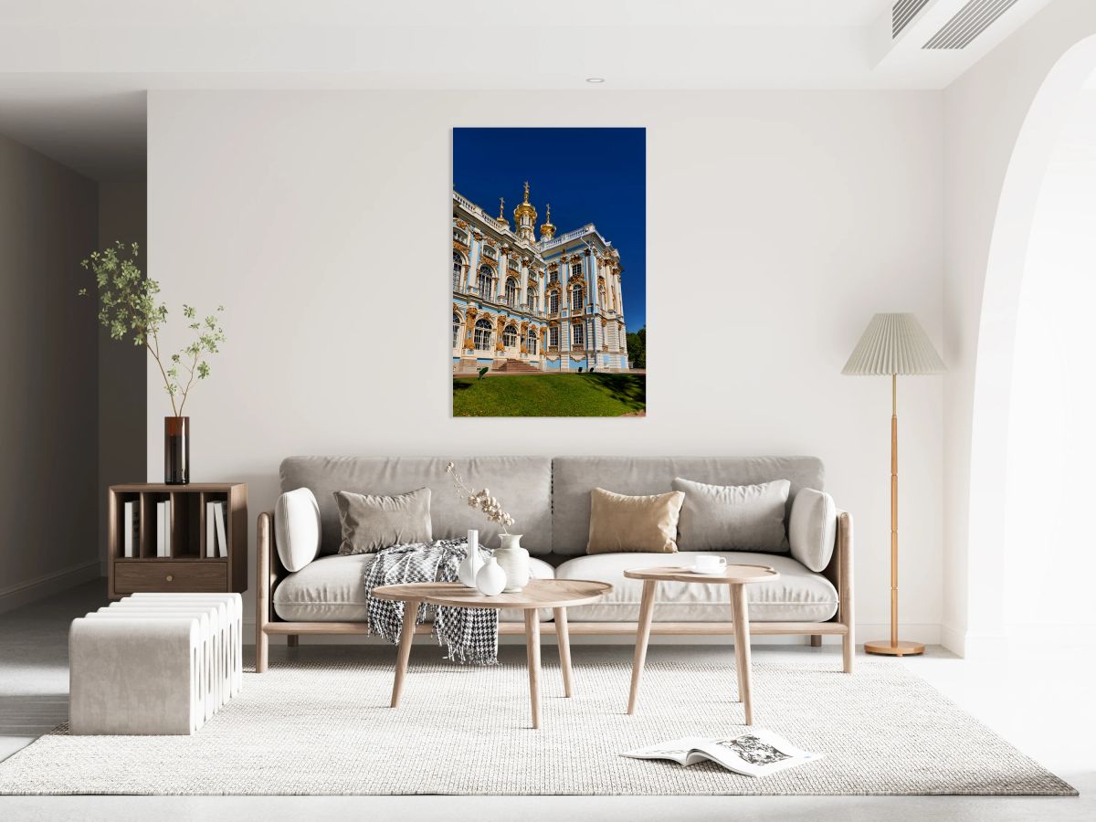 Catherine Palace stands in Tsarskoye Selo St