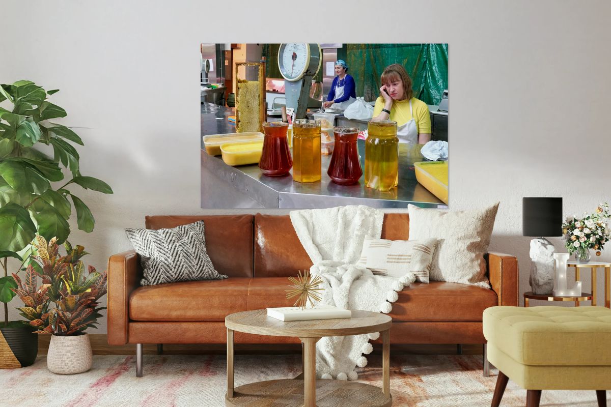 Honey products at Kuznechnyy Rynok Market in Saint Petersburg