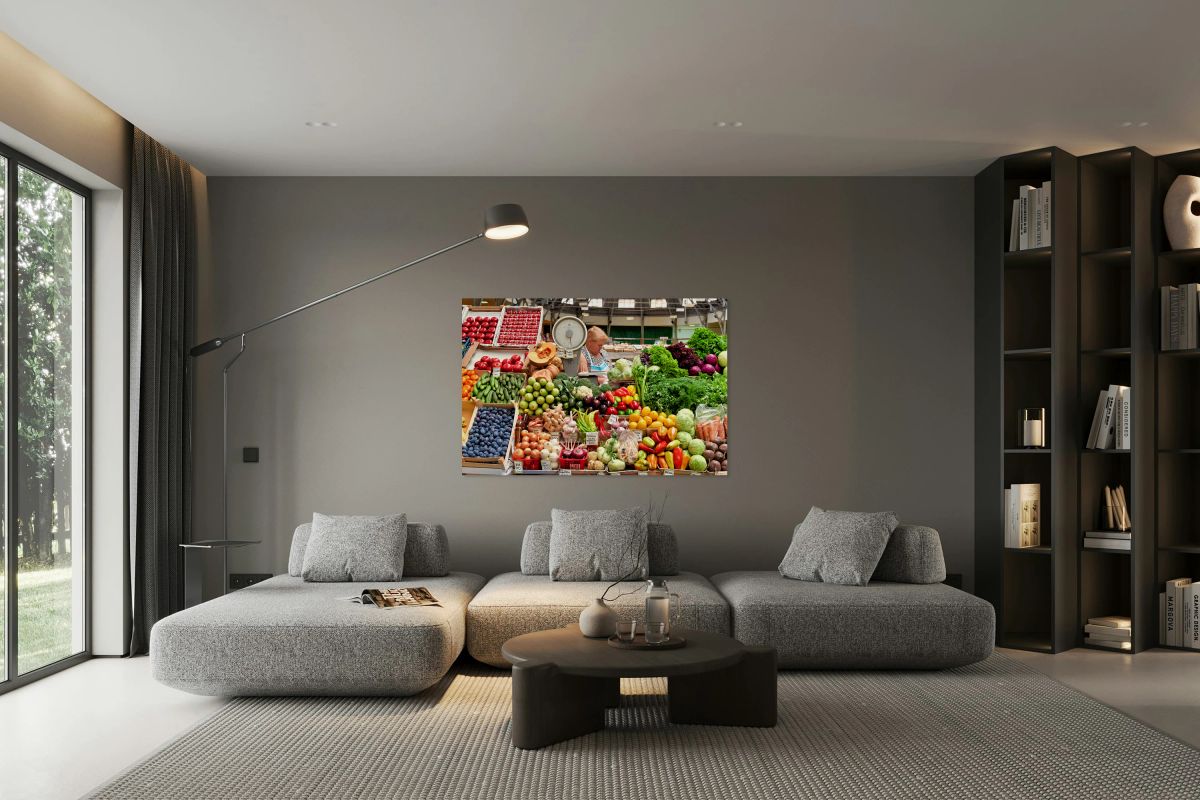 Fresh produce at Kuznechnyy Rynok Market in Saint Petersburg