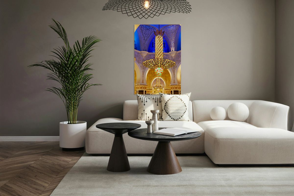 Light fixture in Sheikh Zayed Grand Mosque in Abu Dhabi