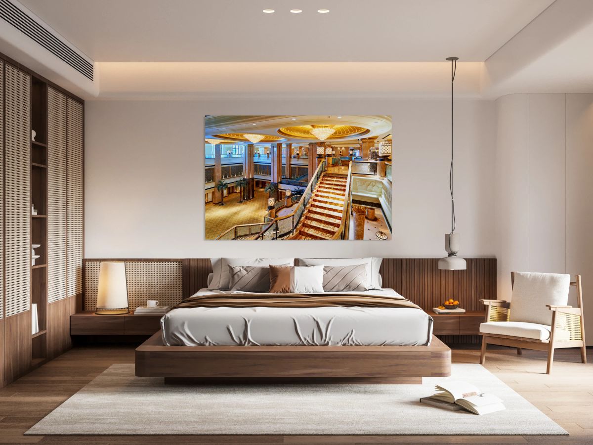 Interior staircase at Abu Dhabis Emirates Palace Hotel