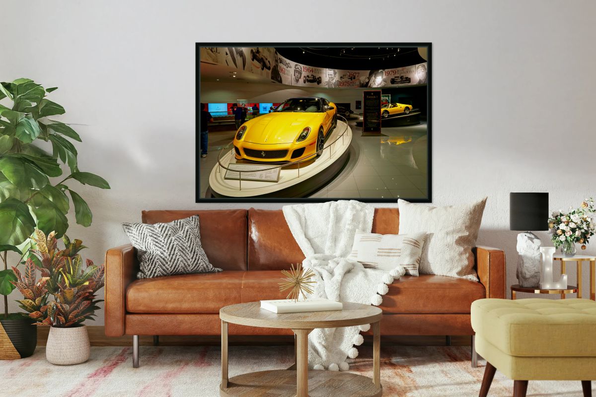 Ferrari showcase at Ferrari World amusement park in Abu Dhabi