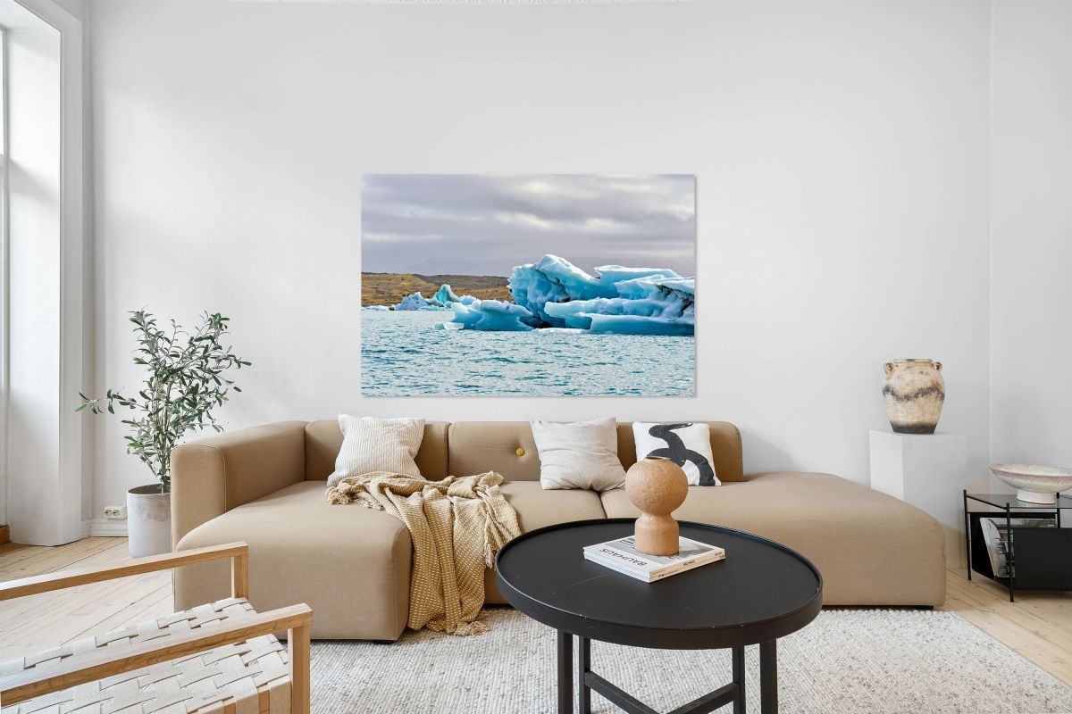 Glacier ice formations at Jokulsarlon Lagoon in Iceland
