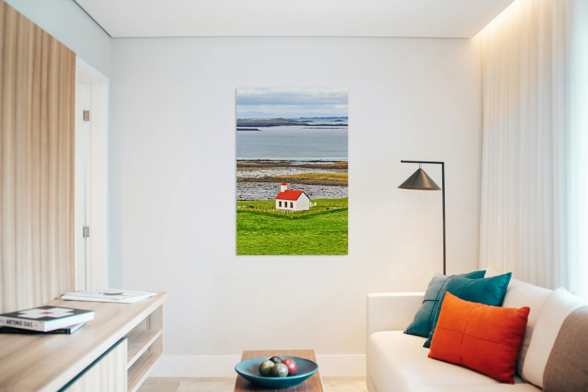 Church located in the western fjords of Iceland near the sea