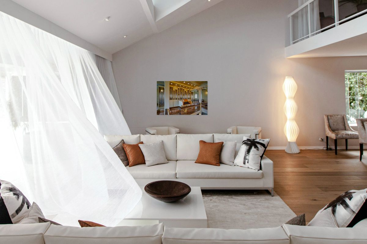 Domkirkjan Church organ in Reykjavik Iceland during a service