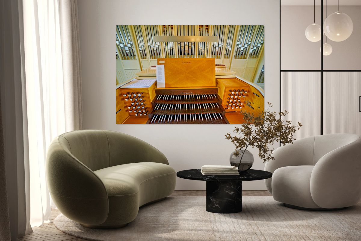 Organ at domkirkjan church in reykjavik iceland