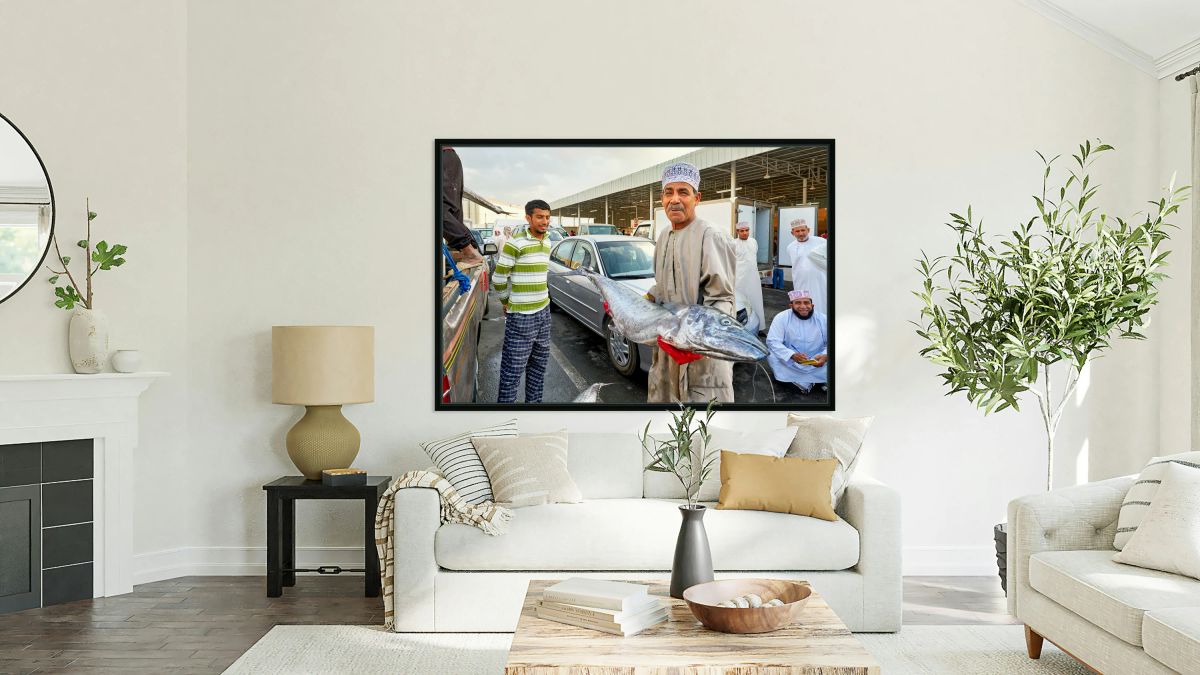 Fish market activity in Muscat Oman during the day