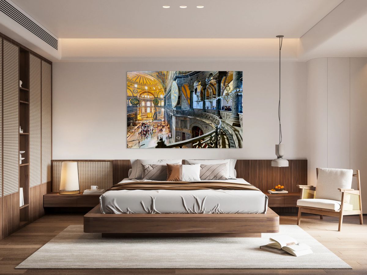 Visitors explore Hagia Sophia Grand Mosque in Istanbul