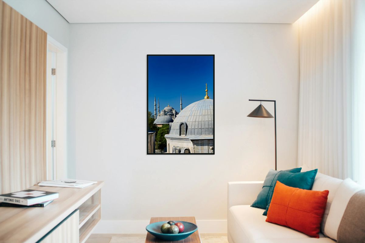 Blue Mosque stands tall in Istanbul under the clear sky