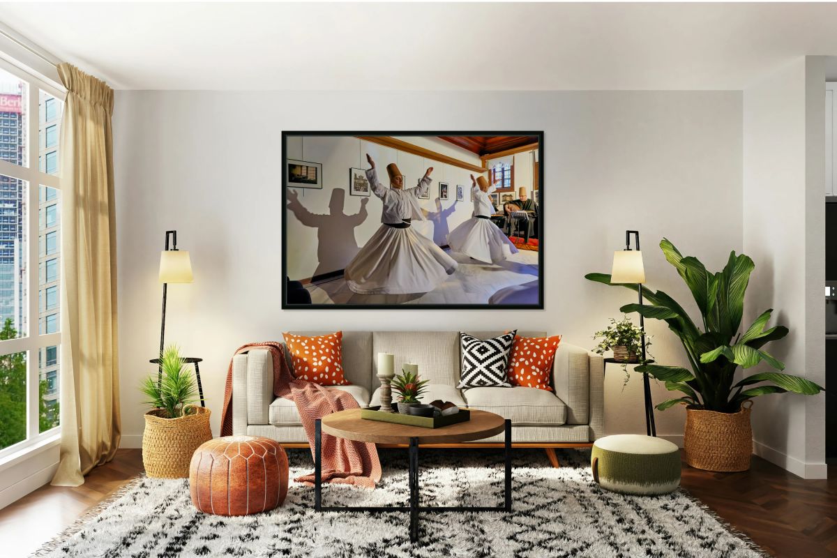 Whirling dervishes perform at sufi event in Istanbul Turkey