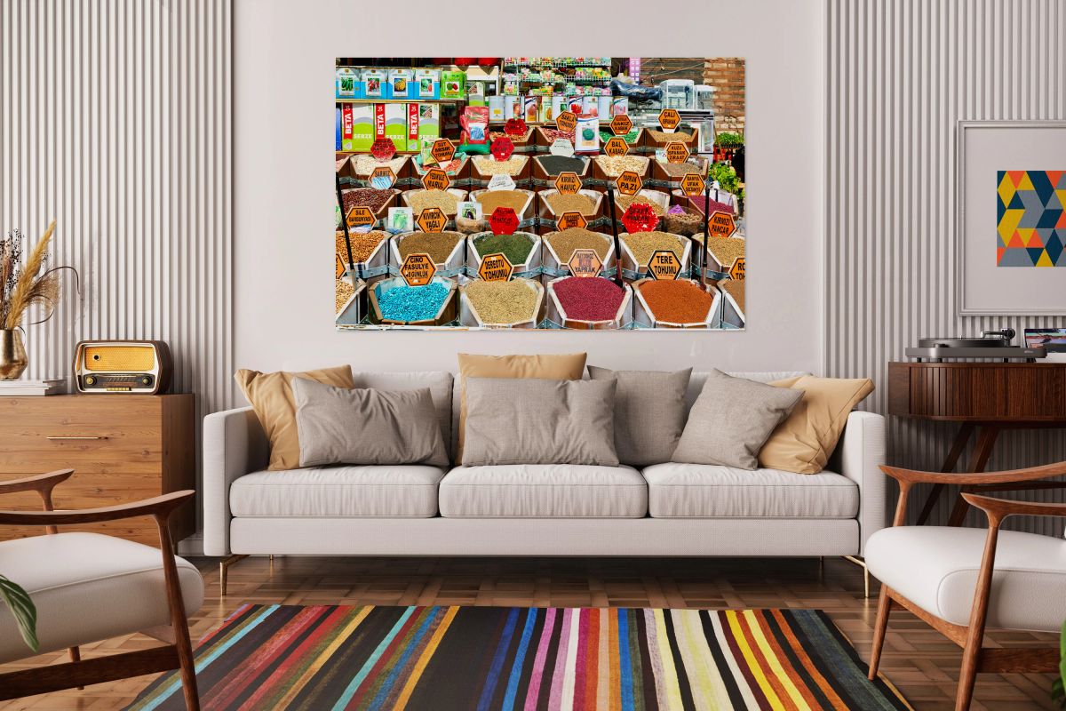 Spices and herbs displayed at Grand Bazaar in Istanbul