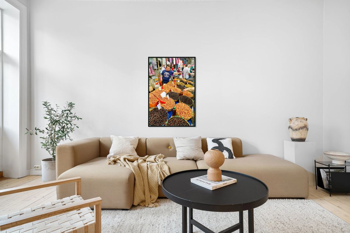 Street market in Istanbul with vendors and various goods